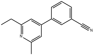 Benzonitrile, 3-(2-ethyl-6-methyl-4-pyridinyl)- (9CI) Struktur