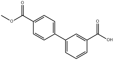 Methyl 4-(3-carboxyphenyl)benzoate Struktur