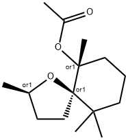 [2alpha,5beta(R*)]-2,6,10,10-tetramethyl-1-oxaspiro[4.5]decan-6-yl acetate Struktur