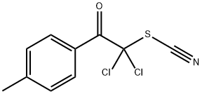 1,1-dichloro-2-oxo-2-p-tolylethyl thiocyanate Struktur