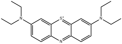 3,7-bis(diethylamino)phenothiazin-5-ium Struktur