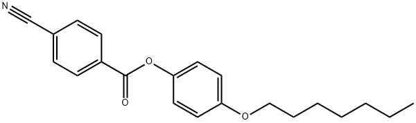 4-Cyanobenzoic acid 4-(heptyloxy)phenyl ester Struktur