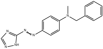 N-methyl-N-[4-(1H-1,2,4-triazol-3-ylazo)phenyl]benzylamine Struktur