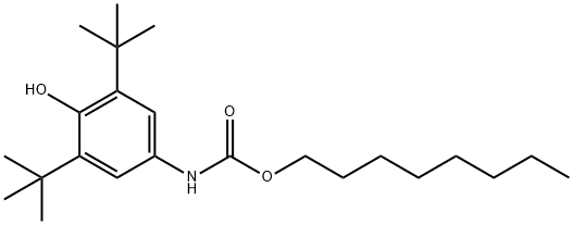 octyl [3,5-bis(tert-butyl)-4-hydroxyphenyl]carbamate Struktur