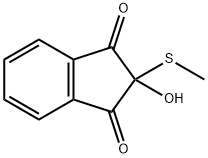 2-Hydroxy-2-methylthio-1,3-indanedione Struktur