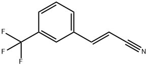 (E)-3-[3-(trifluoromethyl)phenyl]acrylonitrile Struktur