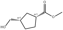 METHYL CIS-3-HYDROXYMETHYLCYCLOPENTANE-1-CARBOXYLATE Struktur