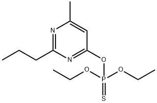 Thiophosphoric acid O,O-diethyl O-(2-propyl-6-methylpyrimidin-4-yl) ester Struktur