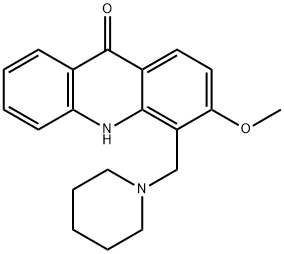 3-Methoxy-4-(piperidinomethyl)-9(10H)-acridone Struktur