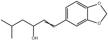 5-Methyl-1-(1,3-benzodioxol-5-yl)-1-hexen-3-ol Struktur