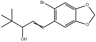 1-[2-Bromo-4,5-(methylenedioxy)phenyl]-4,4-dimethyl-1-penten-3-ol Struktur