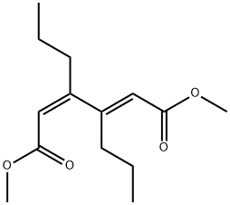 (2E,4Z)-3,4-Dipropyl-2,4-hexadienedioic acid dimethyl ester Struktur