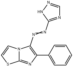 6-Phenyl-5-[(1H-1,2,4-triazol-3-yl)azo]imidazo[2,1-b]thiazole Struktur