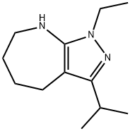 Pyrazolo[3,4-b]azepine, 1-ethyl-1,4,5,6,7,8-hexahydro-3-(1-methylethyl)- (9CI) Struktur