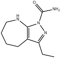 Pyrazolo[3,4-b]azepine-1(4H)-carboxamide, 3-ethyl-5,6,7,8-tetrahydro- (9CI) Struktur