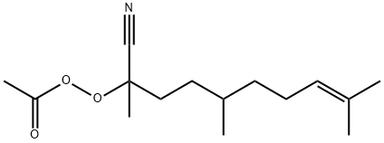 Peracetic acid 1-cyano-1,4,8-trimethyl-7-nonenyl ester Struktur