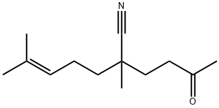 2,6-Dimethyl-2-(3-oxobutyl)-5-heptenenitrile Struktur