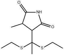 3-[1,1-Bis(ethylthio)ethyl]-4-methyl-2,5-pyrrolidinedione Struktur