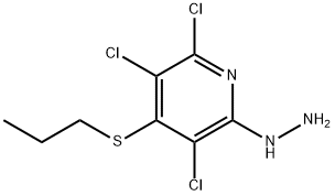 3,5,6-trichloro-4-(propylthio)-2-pyridone hydrazone Struktur