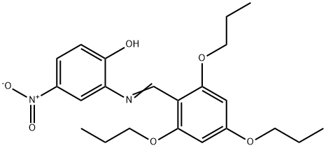 4-nitro-2-[[(2,4,6-tripropoxyphenyl)methylene]amino]phenol Struktur