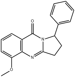 Pyrrolo[2,1-b]quinazolin-9(1H)-one,  2,3-dihydro-5-methoxy-1-phenyl- Struktur