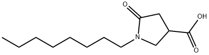 1-octyl-5-oxopyrrolidine-3-carboxylic acid Struktur