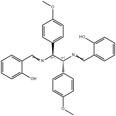 PHENOL, 2,2''-[[1,2-BIS(4-METHOXYPHENYL)1,2-ETHANEDIYL] BIS(NITRILOMETHYLIDYNE)]BIS- R,S Struktur