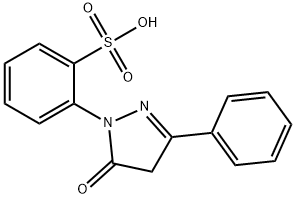 2-(4,5-dihydro-5-oxo-3-phenyl-1H-pyrazol-1-yl)benzenesulphonic acid Struktur