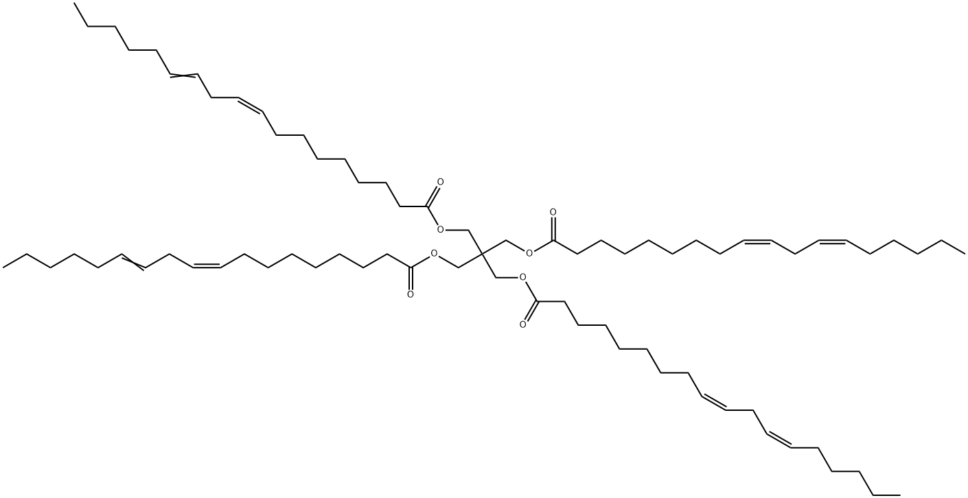 (9Z,12Z)-2,2-bis[[(1-oxooctadeca-9,12-dienyl)oxy]methyl]propane-1,3-diyl bis[(9Z,12Z)-octadeca-9,12-dienoate] Struktur