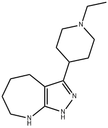 Pyrazolo[3,4-b]azepine, 3-(1-ethyl-4-piperidinyl)-1,4,5,6,7,8-hexahydro- (9CI) Struktur