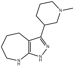 Pyrazolo[3,4-b]azepine, 1,4,5,6,7,8-hexahydro-3-(1-methyl-3-piperidinyl)- (9CI) Struktur