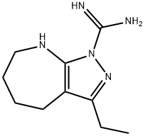 Pyrazolo[3,4-b]azepine-1(4H)-carboximidamide, 3-ethyl-5,6,7,8-tetrahydro- (9CI) Struktur