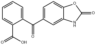 2-[(2,3-dihydro-2-oxo-5-benzoxazol-yl)carbonyl]benzoic acid  Struktur