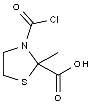 2-Thiazolidinecarboxylic acid, 3-(chlorocarbonyl)-2-methyl- (9CI) Struktur