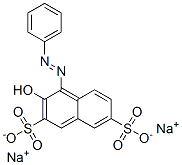 disodium 3-hydroxy-4-(phenylazo)naphthalene-2,7-disulphonate Struktur