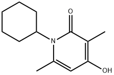 2(1H)-Pyridinone, 1-cyclohexyl-4-hydroxy-3,6-dimethyl- (9CI) Struktur