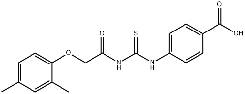 4-[[[[(2,4-DIMETHYLPHENOXY)ACETYL]AMINO]THIOXOMETHYL]AMINO]-BENZOIC ACID Struktur