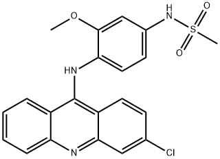 N-[3-Methoxy-4-[(3-chloroacridine-9-yl)amino]phenyl]methanesulfonamide Struktur