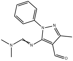 N'-(4-FORMYL-3-METHYL-1-PHENYL-1H-PYRAZOL-5-YL)-N,N-DIMETHYLIMINOFORMAMIDE Struktur