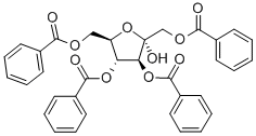 1,3,4,6-Tetra-O-benzoyl-a-D-fructofuranose Struktur