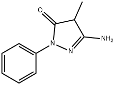 5-amino-2,4-dihydro-4-methyl-2-phenyl-3H-pyrazol-3-one Struktur