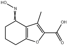 2-Benzofurancarboxylicacid,4,5,6,7-tetrahydro-4-(hydroxyimino)-3-methyl- Struktur