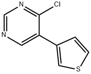 4-chloro-5-thiophen-3-yl-pyriMidine Struktur