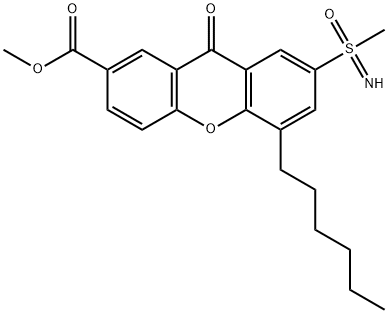 methyl 5-hexyl-7-(S-methylsulphonimidoyl)-9-oxo-9H-xanthene-2-carboxylate