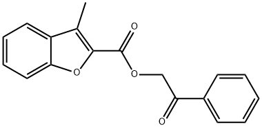 2-Benzofurancarboxylicacid,3-methyl-,2-oxo-2-phenylethylester(9CI) Struktur