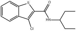 Benzo[b]thiophene-2-carboxamide, 3-chloro-N-(1-ethylpropyl)- (9CI) Struktur