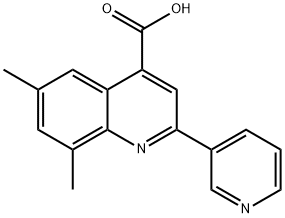 6,8-DIMETHYL-2-PYRIDIN-3-YLQUINOLINE-4-CARBOXYLICACID Struktur