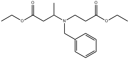 Butanoic acid, 3-[(3-ethoxy-3-oxopropyl)(phenylmethyl)amino]-, ethyl ester Struktur