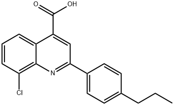 8-CHLORO-2-(4-PROPYLPHENYL)QUINOLINE-4-CARBOXYLICACID Struktur