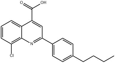 2-(4-BUTYLPHENYL)-8-CHLOROQUINOLINE-4-CARBOXYLICACID Struktur